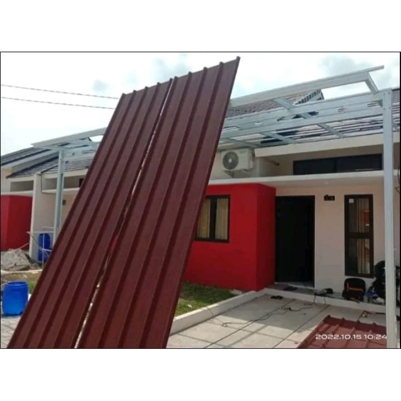 Kanopi Baja Ringan Atap Spandek Pasir