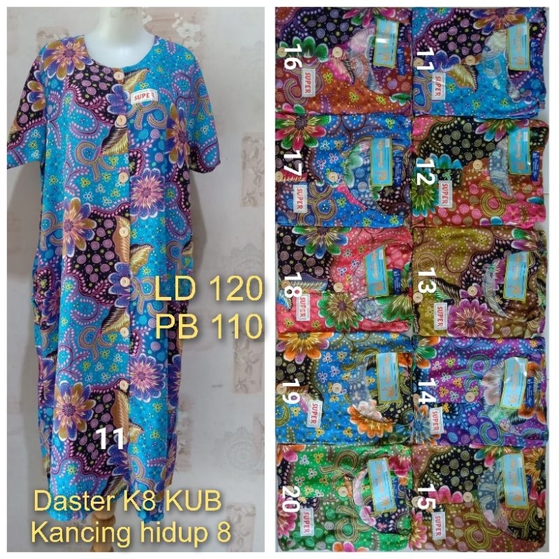 Daster Kencana Ungu K8 LD 120 Cm Label Biru