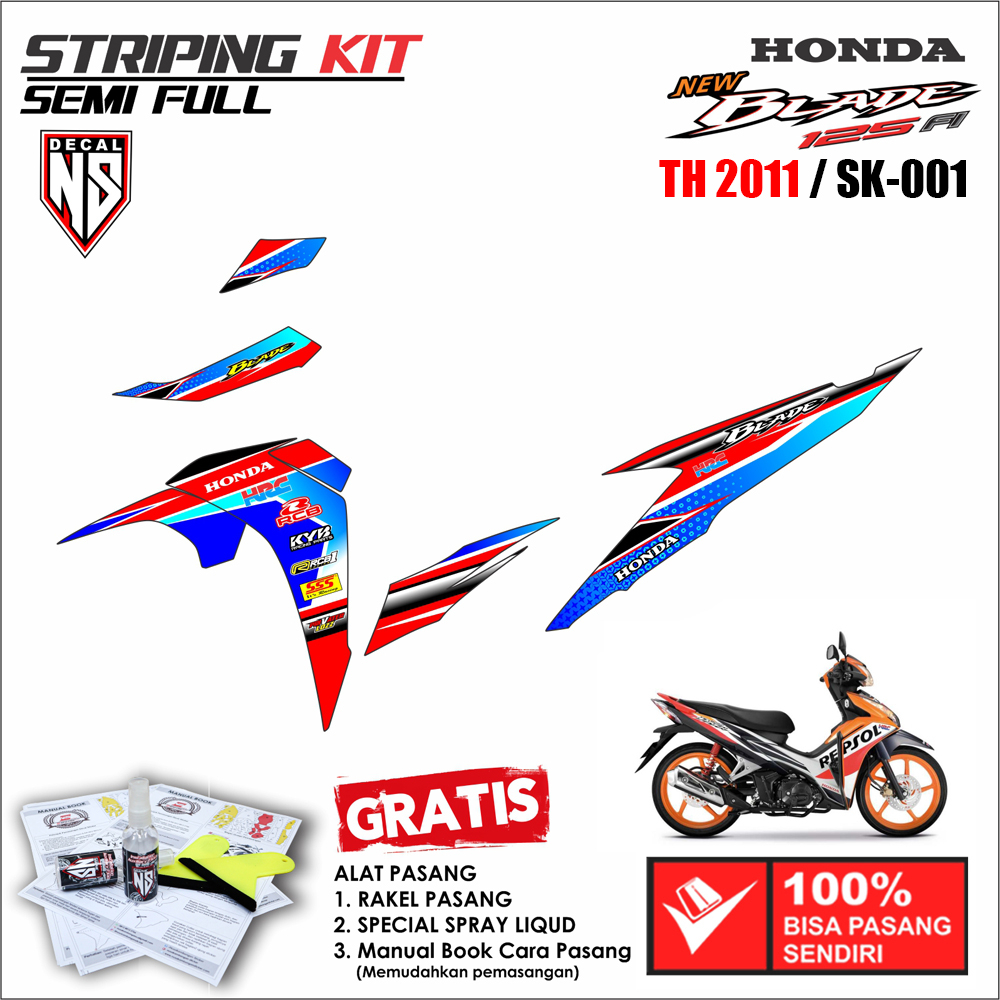 Striping Blade 125 Fi 2011 - Variasi Stiker Grafis 001