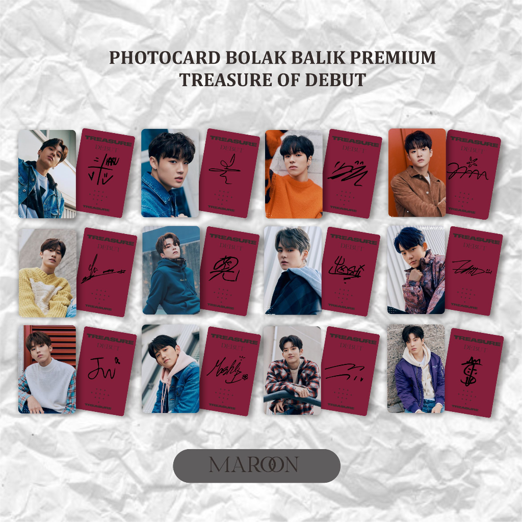 Photocard PC Premium hologram TREASURE all member SET