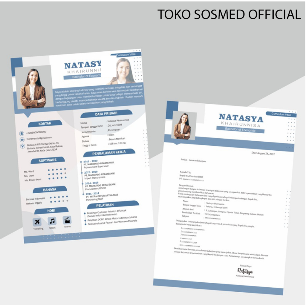 JASA DESAIN CV DAN SURAT LAMARAN KERJA