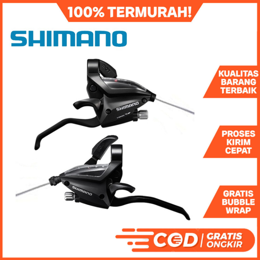 Shifter Brake Set Sepeda Shimano ST-EF500 3 x 8 Speed Operan Gigi Sepeda Lipat MTB DLL