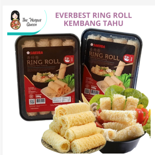 

TERMURAH ( HALAL ) Everbest Ring Roll |Sakura Roll Kulit kembang tahu gulung bell roll / hot pot haidilao / Rong Roll Kacang Kedelai