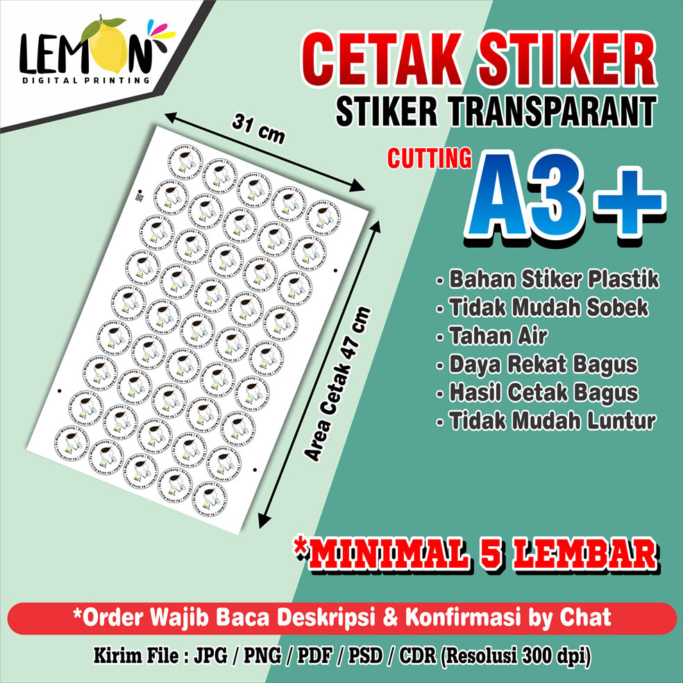 

Stiker Vinil Transparant / Vinil Bening A3 + Cutting Pola