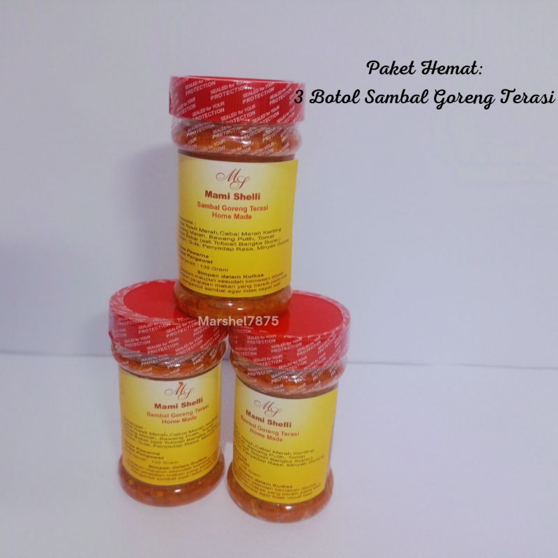 

Paket Hemat: 3 Botol Sambal Goreng Terasi