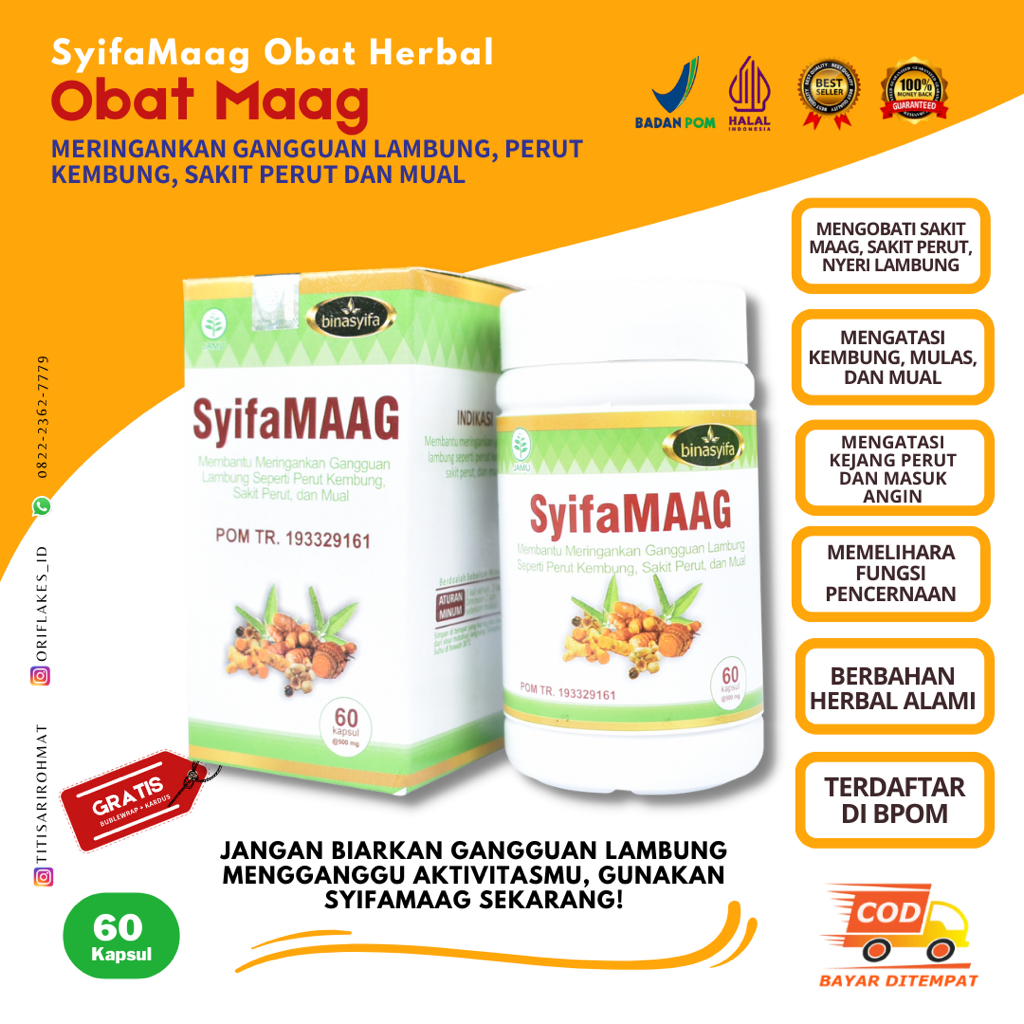 

Obat Maag Herbal 60 Kapsul Tablet