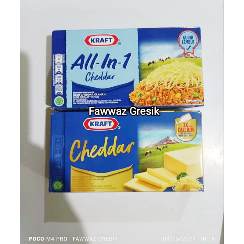 Kraft Cheddar 150gr Keju Cheddar Olahan / All in One 150 gr