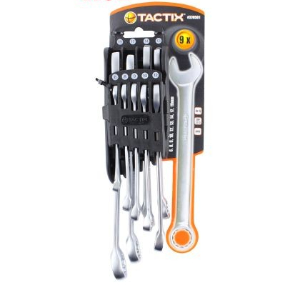 Tactix Kunci Ring Pas 6-19 Mm 9 Pcs