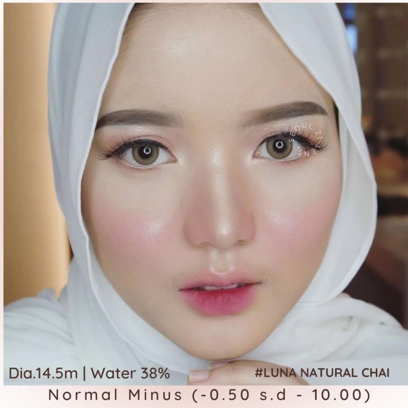 SOFTLENS EOS LUNA NATURAL CHAI BROWN NORMAL MINUS (s.d -10.00) Original Made In Korea