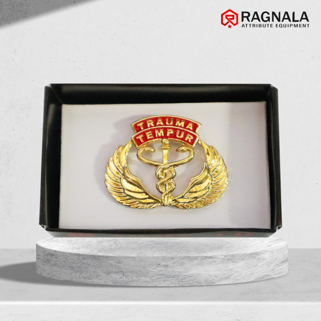 Wing Brevet Trauma Tempur PDH / Pin Brivet Trauma Tempur Gold Premium