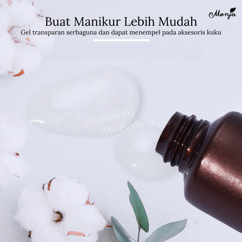 MSY Gel Nail 3D /NAIL UV GEL KUKU 15gram/Lem Hiasan Kuku/Lem Kuku Gel Nail Art