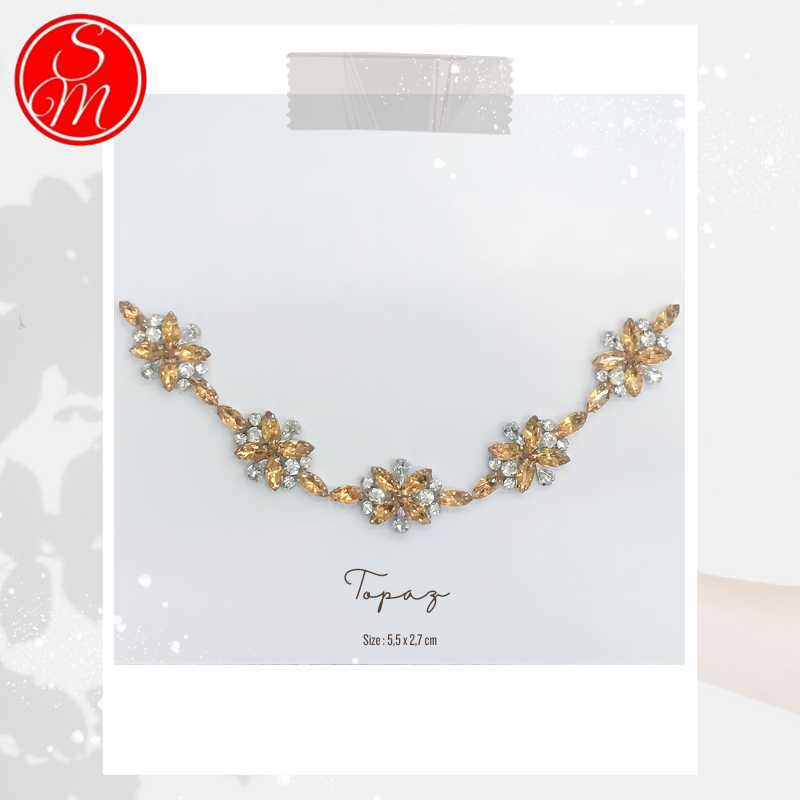 Payet Rangkai Leher Pinggang Lengan Jilbab Kaftan Instan/payet rangkai/mutira rangkai/payet leher/pa