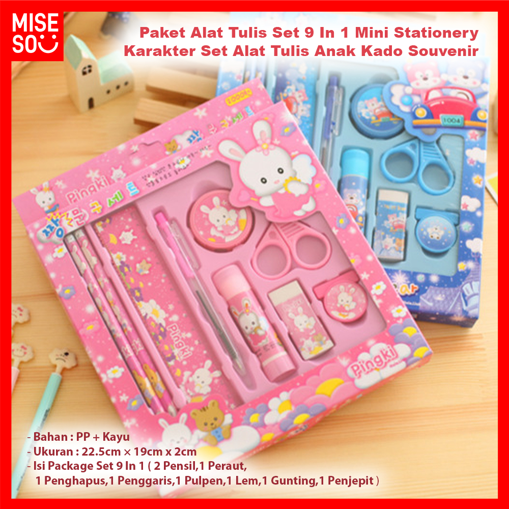 

Paket Stationery Set Alat Tulis Set 9 In 1 Mini Karakter Set Alat Tulis Anak Kado Souvenir 1020