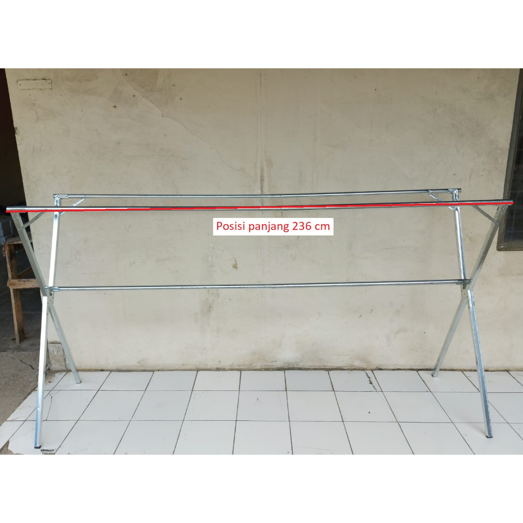 SHENAR jemuran Lipat Tekuk Stainless Steel | jemuran baju stainless steel | jemuran ukuran 155 to 230cm| Minimalis Hanger|jemuran stainlees steel bisa di panjangkan