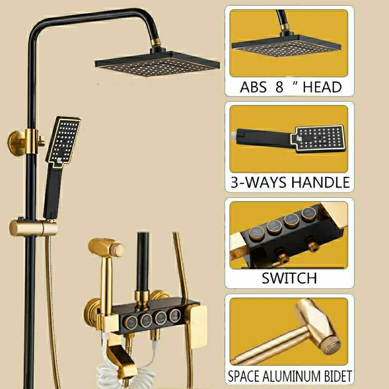 shower hitam emas import termurah kwalitas buagus