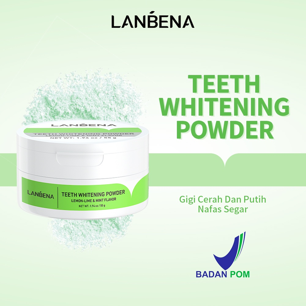 ✨ AKU MURAH ✨ Lanbena Pemutih Gigi Teeth Whitening Powder