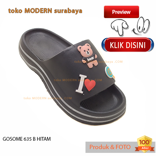 Sandal wanita casual sandal slide karet GOSOME 635 T