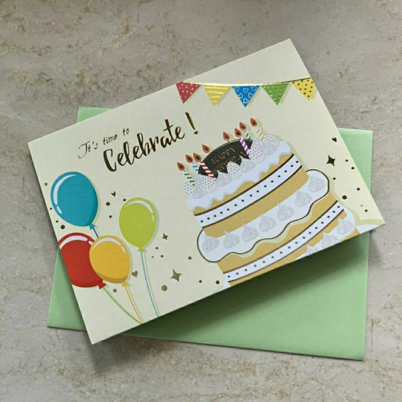 Pop Up Card / Happy Birthday Pop Up Card / Kartu Pop Up ( cake ) 2203