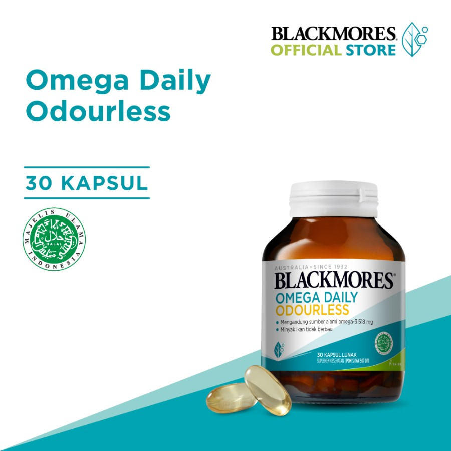 Blackmores Omega Daily Odourless 30 Kapsul Lunak Omega 3