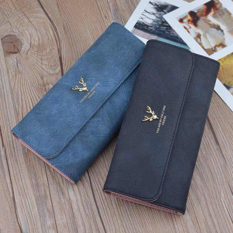 DOMPET WANITA PANJANG A585 KULIT PU POLYESTER IMPORT KOREA MURAH WALLET PREMIUM BRAND