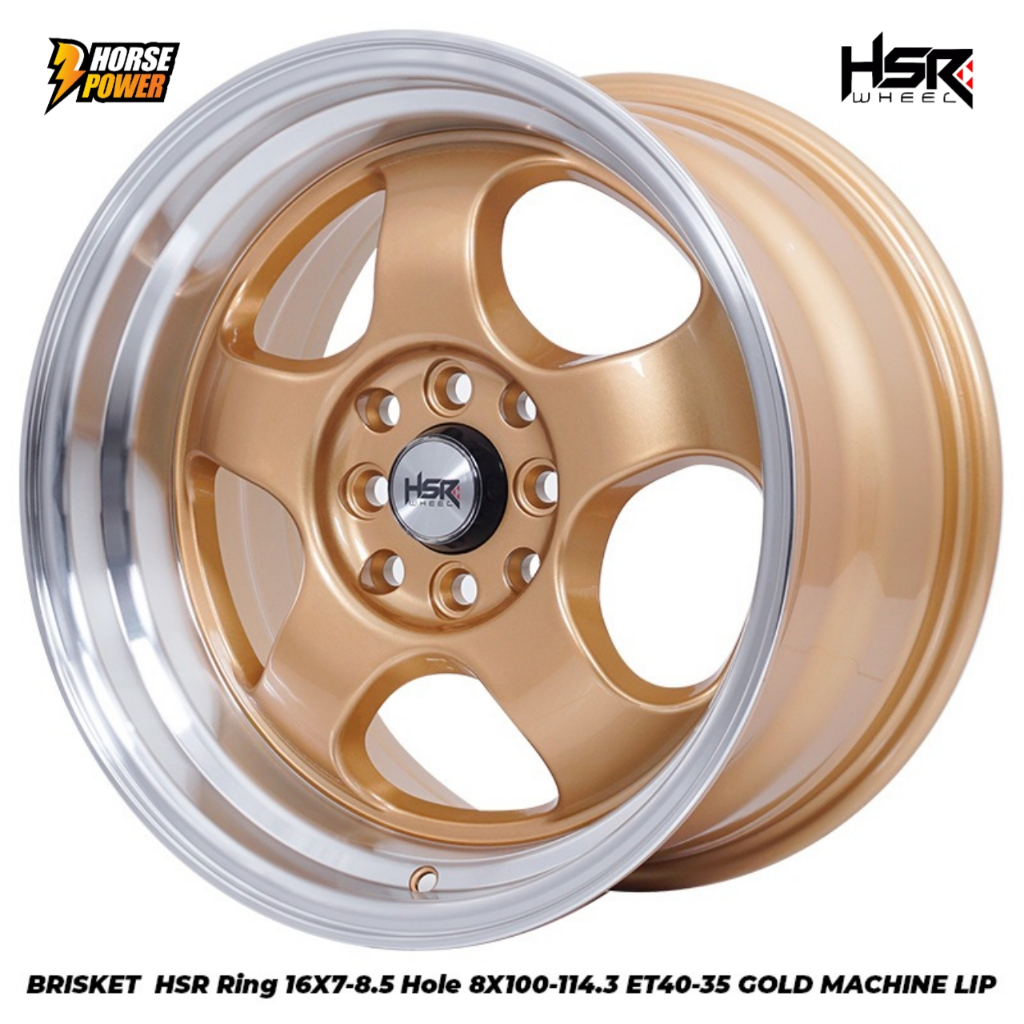 Velg mobil racing - Hsr brisket - R16 lebar belakang - Cocok untuk avanza, yaris, jazz, dll