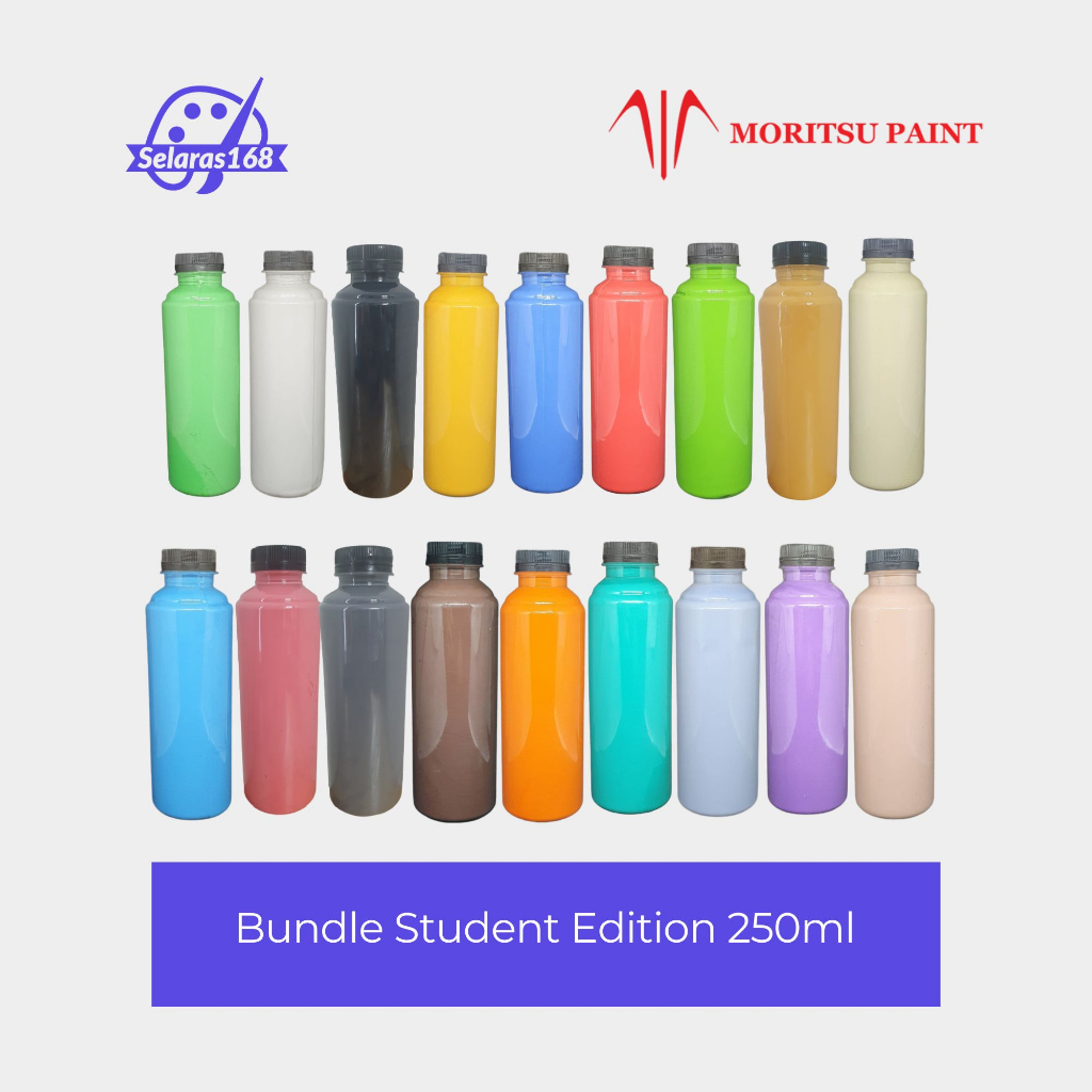 

Cat Akrilik Set Moritsu Acrylic Paint Student Edition 250ml - 5 Warna Dasar