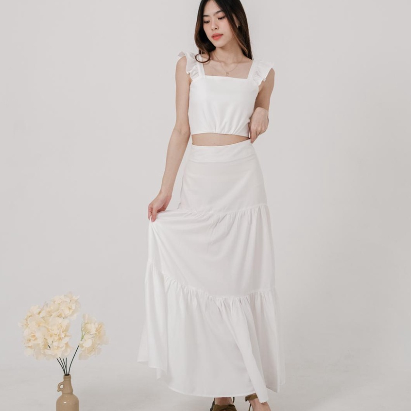 Meadow Maxi Skirt —— Ocha Wear | Korean Long Maxi Skirt