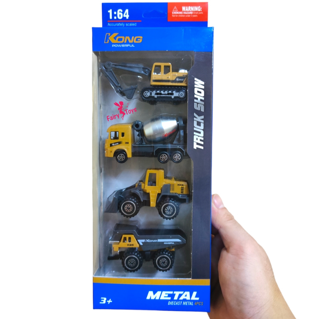 Mainan Truck Konstruksi Diecast Metal 4pcs