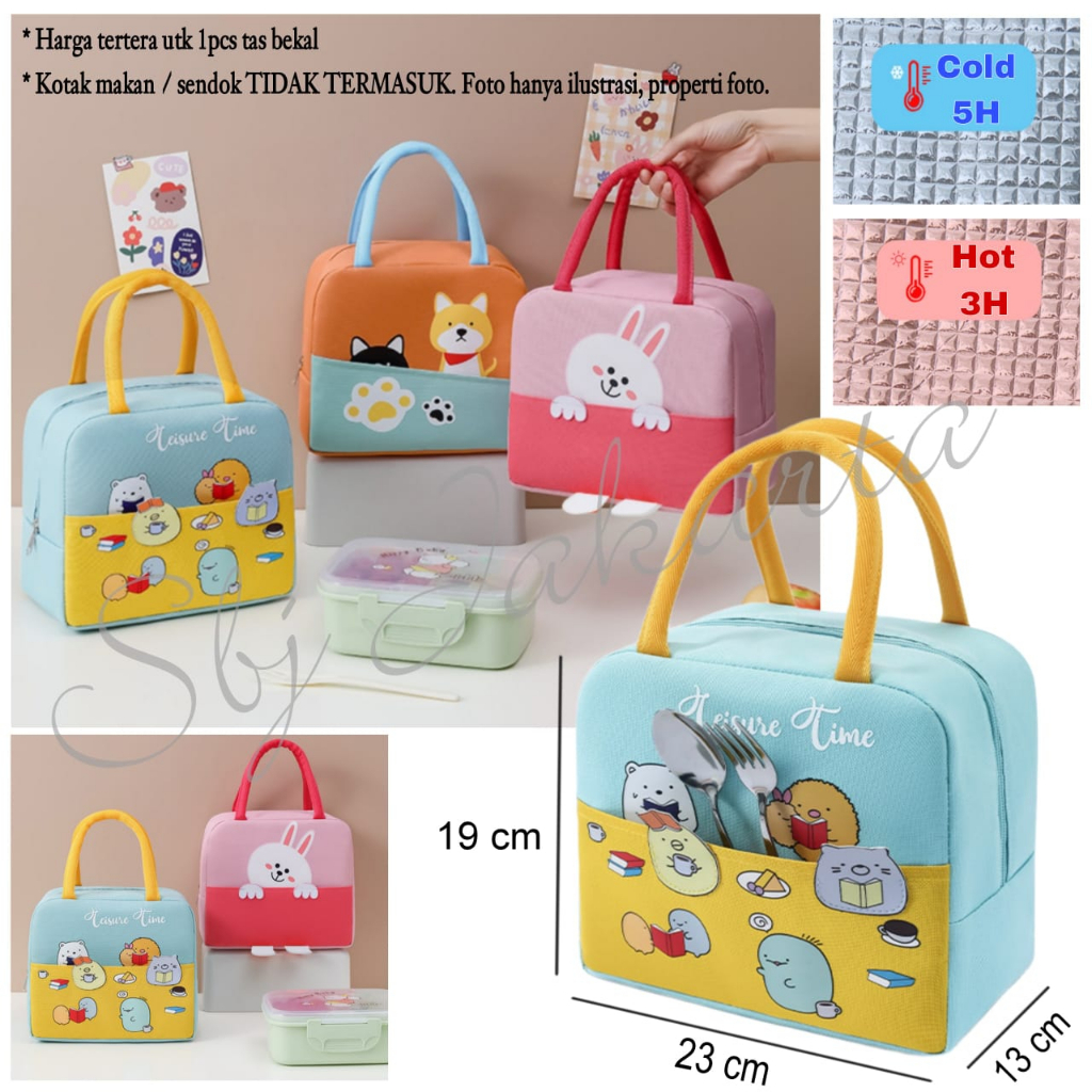 TAS BEKAL INSULATED LUNCH BAG RANTANG TAHAN PANAS DINGIN LEISURE TIME