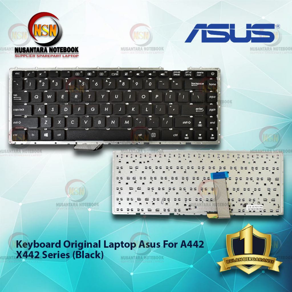 Keyboard Original Laptop ASUS A442 X442 Series Hitam Black