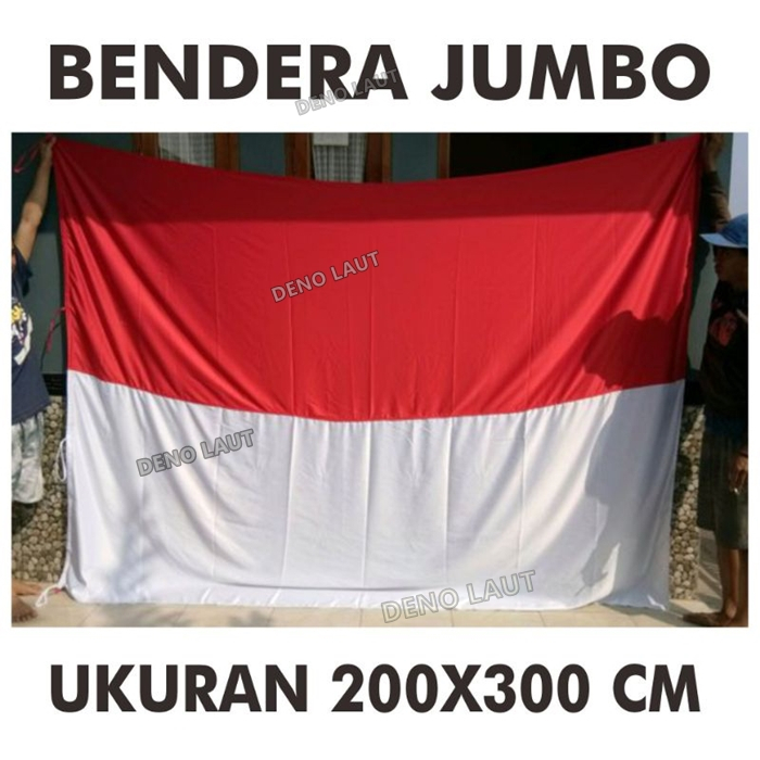 Bendera Merah Putih Lapangan Satin  2 meter x 3 meter Bendera Merah Putih