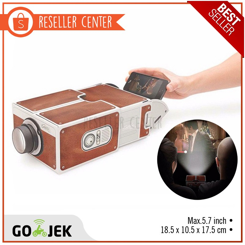 Pembesar Layar HP Mobile Phone Android Movie Cinema Proyektor Kecil Mini Handphone Ke Dinding Nonton
