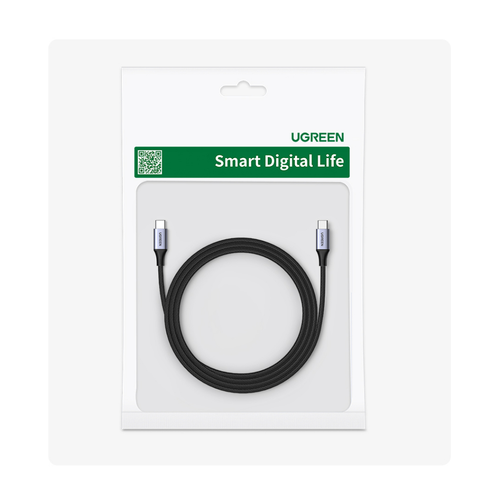 UGREEN Kabel C to C 5A 100W Braided Nylon aluminium Super Fast Charging