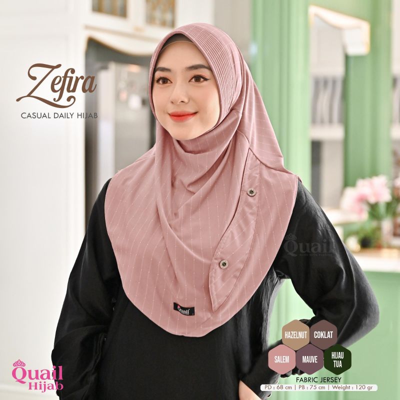 ZEFIRA CASUAL QUAIL HIJAB | JILBAB JERSEY QUAIL | JILBAB MURAH BRAND QUAIL | JILBAB HARIAN