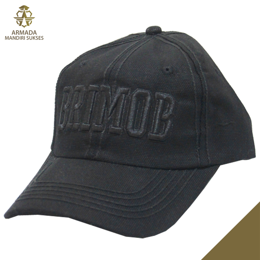 Topi Brimob Bordir - Topi Kanvas Brimob