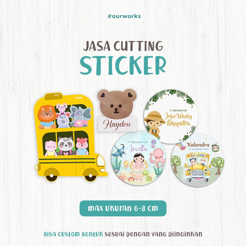 

Jasa Cetak Sticker Cutting Label Snack Nama