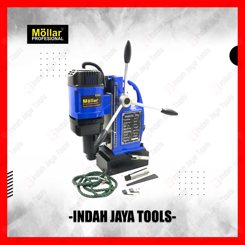 MOLLAR MED2500S Mesin Bor Magnet 25 mm - Magnetic Drill Magnit Swivel