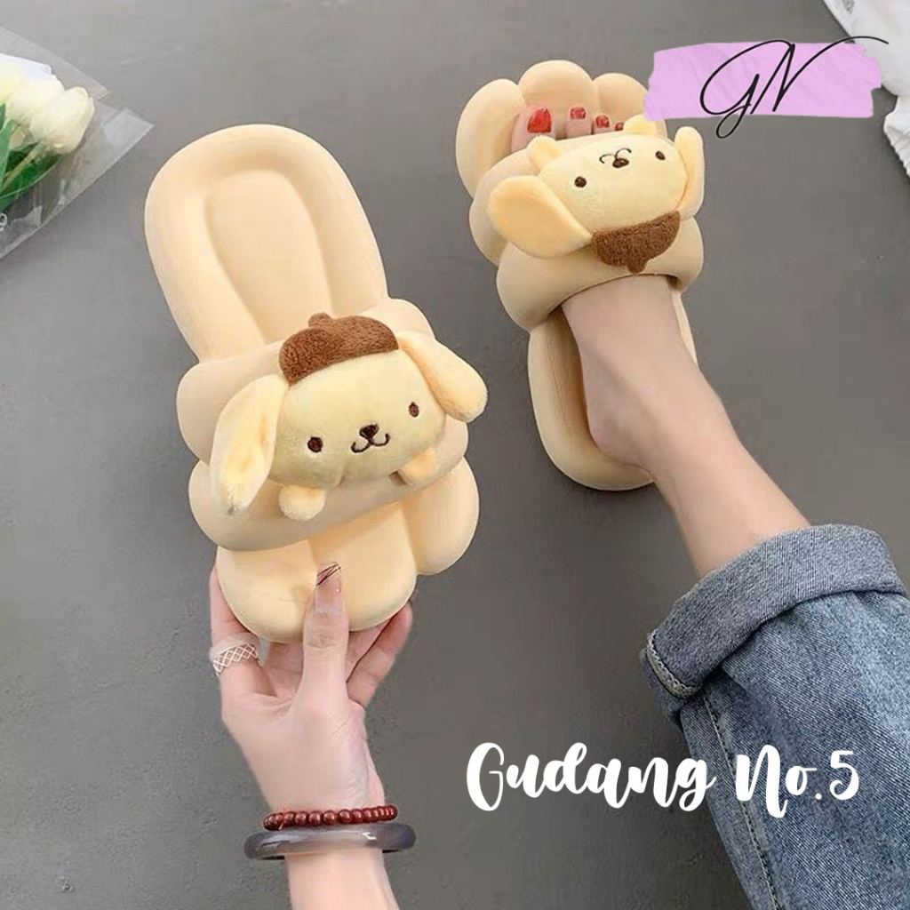 GN-2303 Sandal Selop EVA Rubber Model Cartoon Fashion Sandal Wanita Import