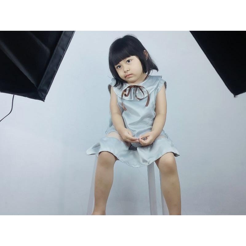 atasan anak perempuan lengan pendek/baju pesta anak/dress Angela usia 1-7 thn