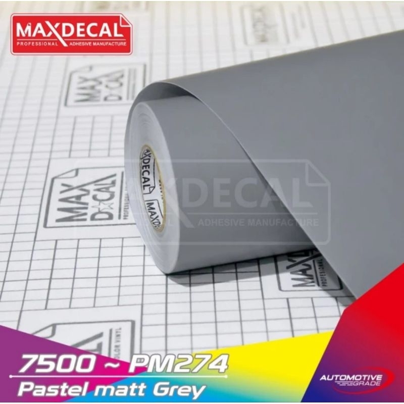 ROLL Sticker Maxdecal 7500 PM274 Pastel Matt Grey Vinyl 45cm x 15m ROLL