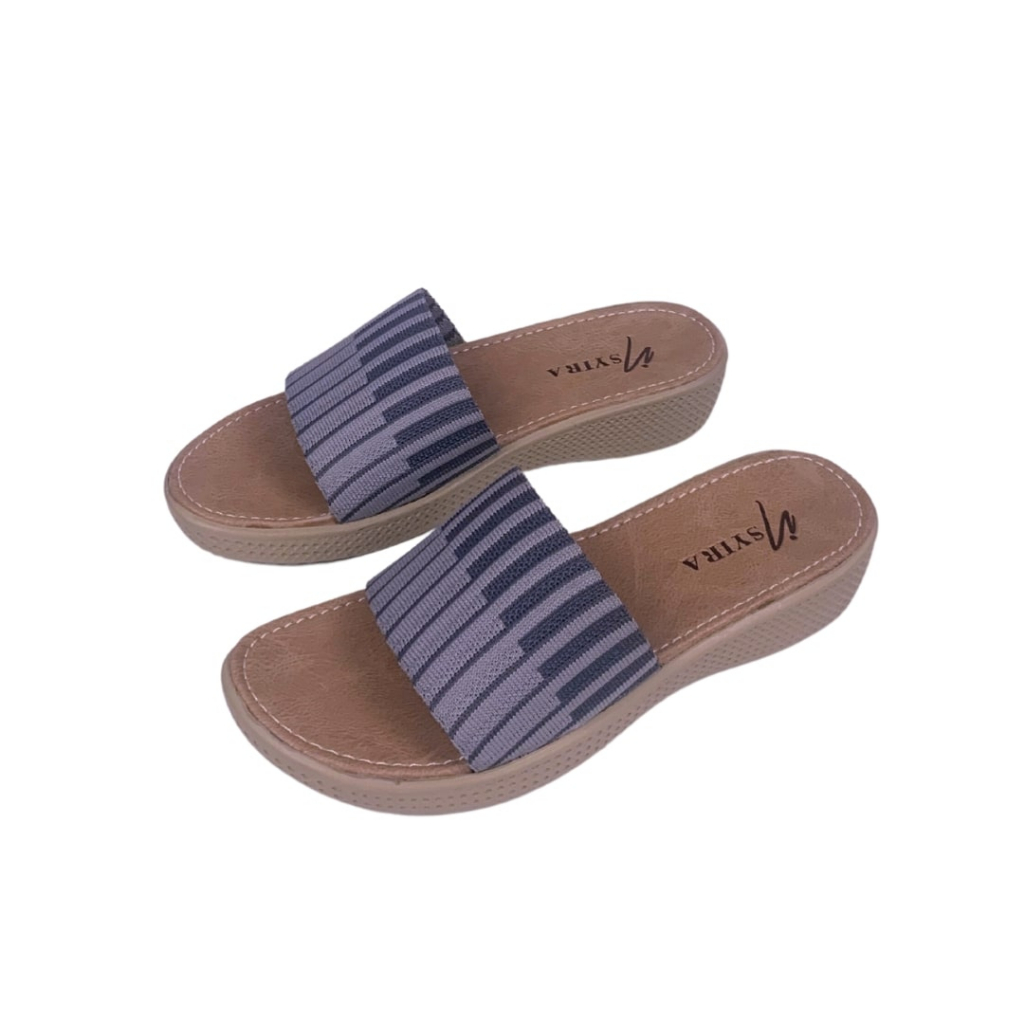 Insyira - Sandal Wanita Selop Larisa Sol Tinggi  / Sandal Selop Wanita Sol Tinggi 3 cm / Sandal Rajut Import