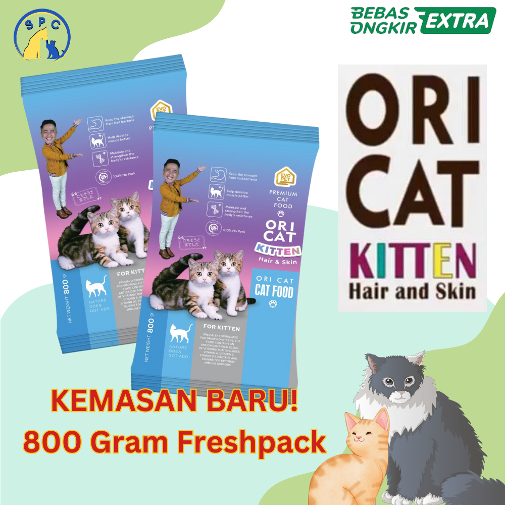 Makanan Kucing ORI CAT Baim Wong Kitten Freshpack 800 Gram Cat Food Dry