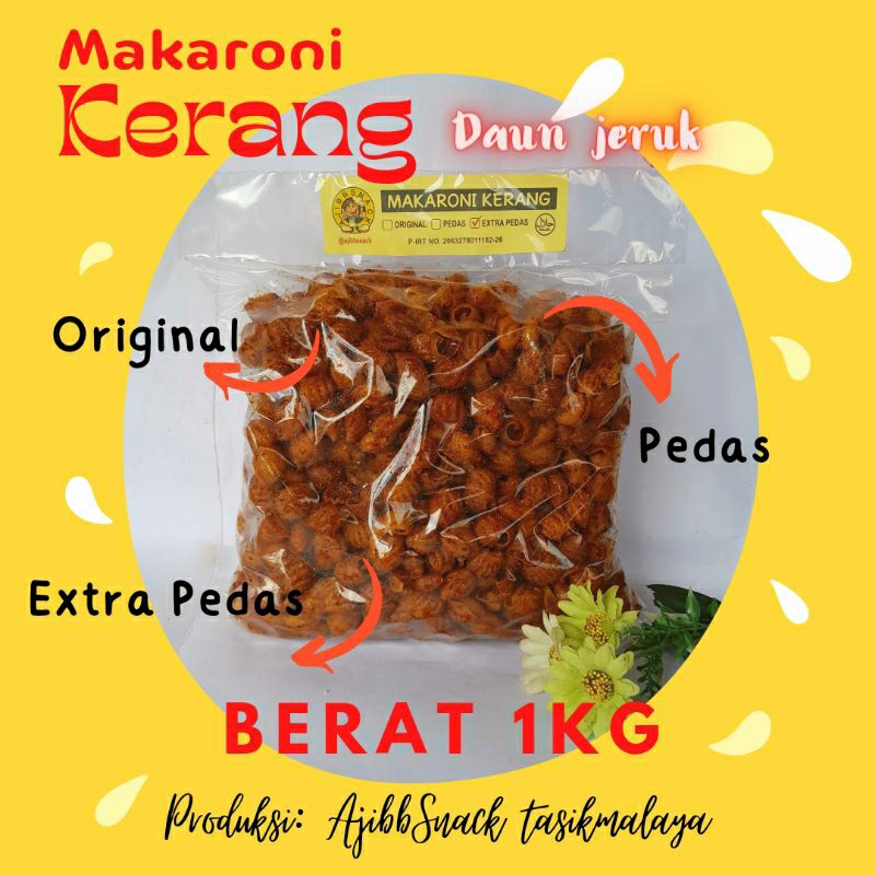 MAKARONI KERANG RENYAH DAUN JERUK jumbo 1Kg