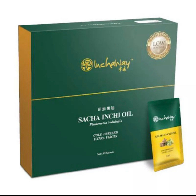 INCHAWAY Sacha inchi oil superfood Herbal Kolesterol Kanker Omega369 Free Gift