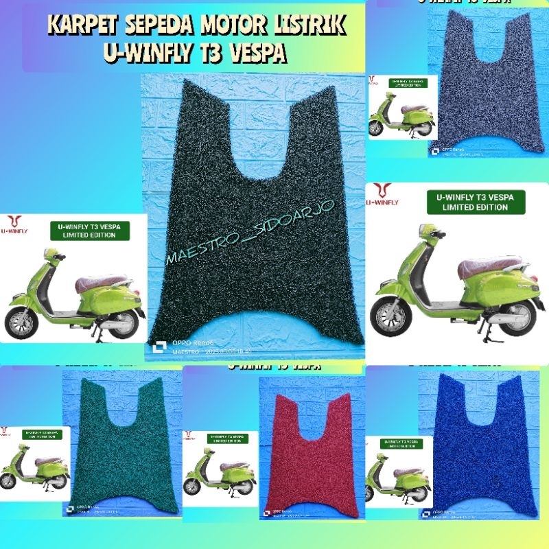 Karpet Sepeda Motor Listrik U-Winfly T3 Vespa Limited Edition