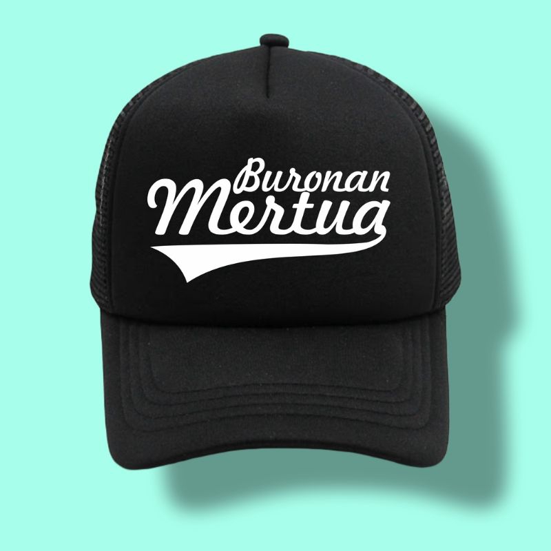 TOPI BURONAN MERTUA TOPI TRUCKER JARING//TOPI KATA KATA