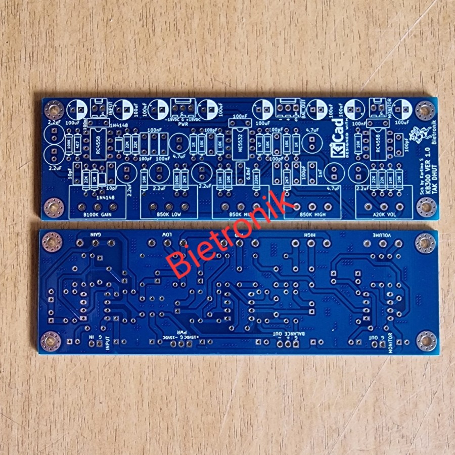 PCB KB300 PRE AMP Kendang Dauble Layer