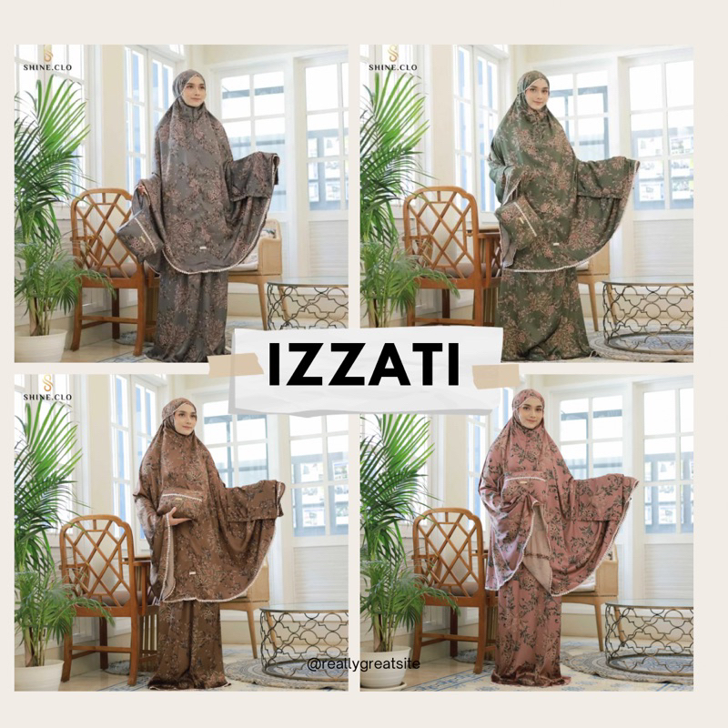 Shine.Clo - Izzati Mukena Dewasa 2 in 1 Silky Premium / Mukena Traveling Mini Pouch / Mukenah Travel