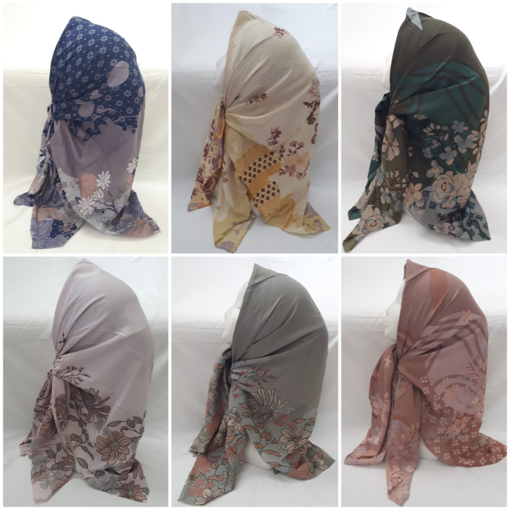 Kerudung Paris Segi Empat Motif Premium / kerudung Paris Motif / Kerudung Paris Premium / Hijab Mura