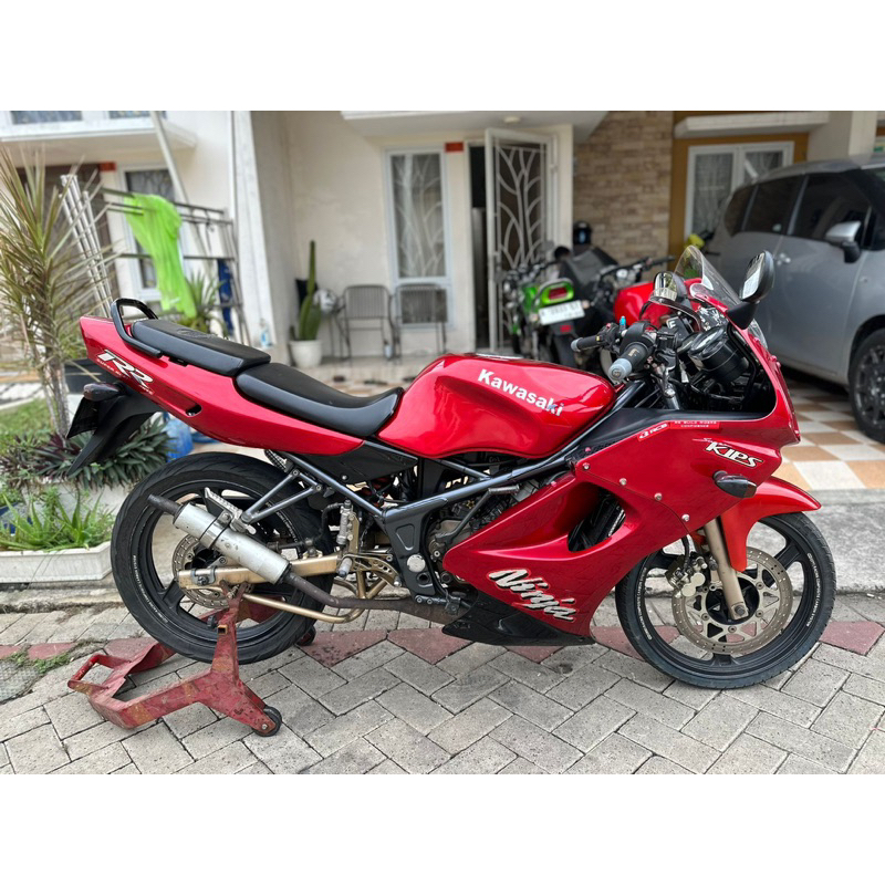 kawasaki ninja rr 2008 merah marun cat orisinil